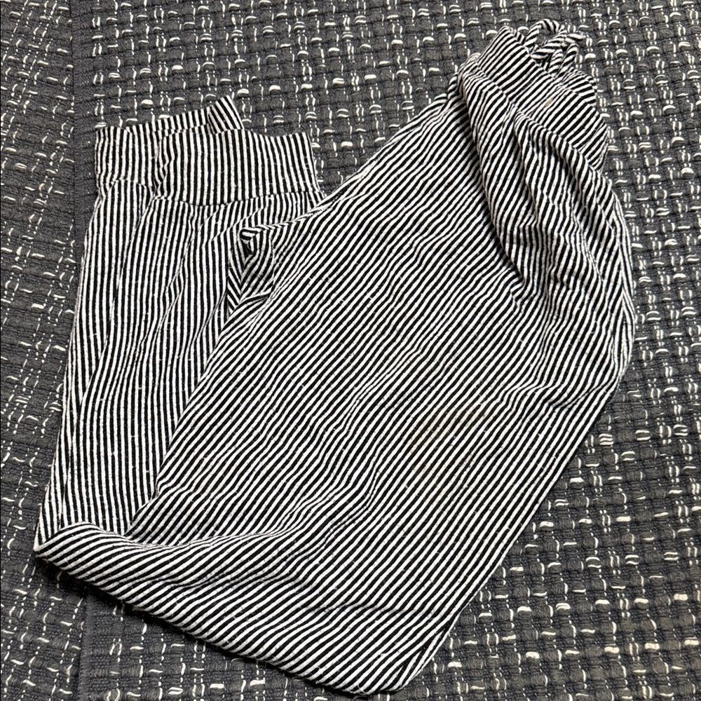 Caution To The Wind Black & White Striped Pajama Pants